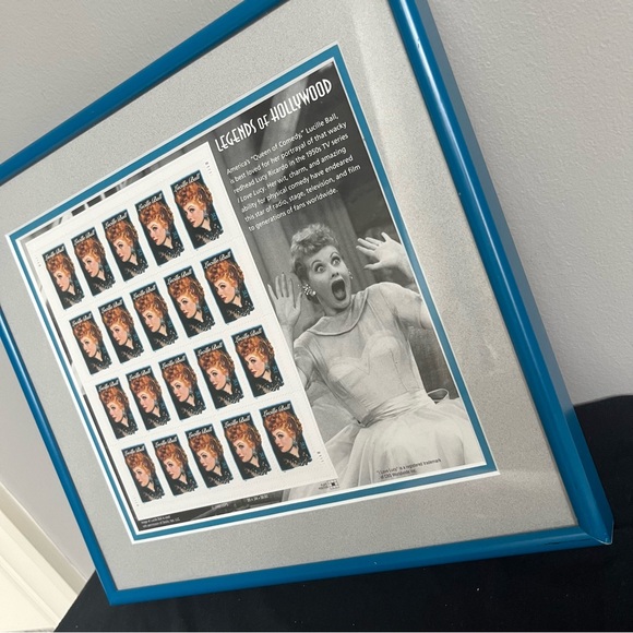 Lucille Ball, I Love Lucy Legends of Hollywood Stamps Framed Keepsake 1950s USPS - Picture 4 of 9